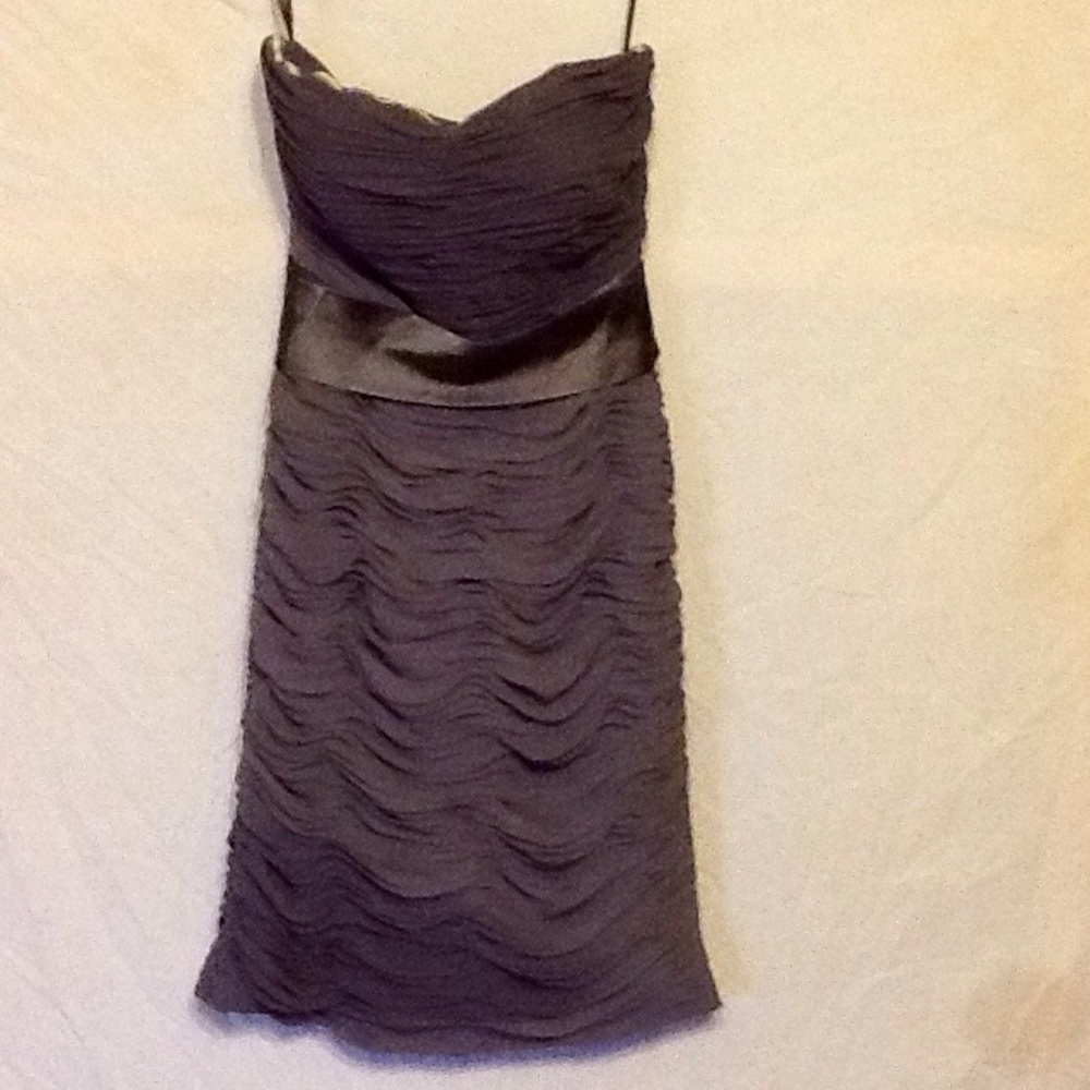 Bill Alevkof cocktail mini dress gray size 8